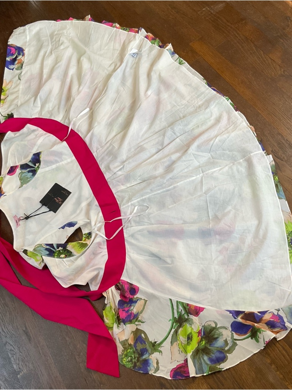 Ted Baker London English Garden Wrap Dress NWT Silk Cotton Floral Dress 🌸 - Picture 15 of 16